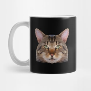 Tabby Cat face low poly Mug